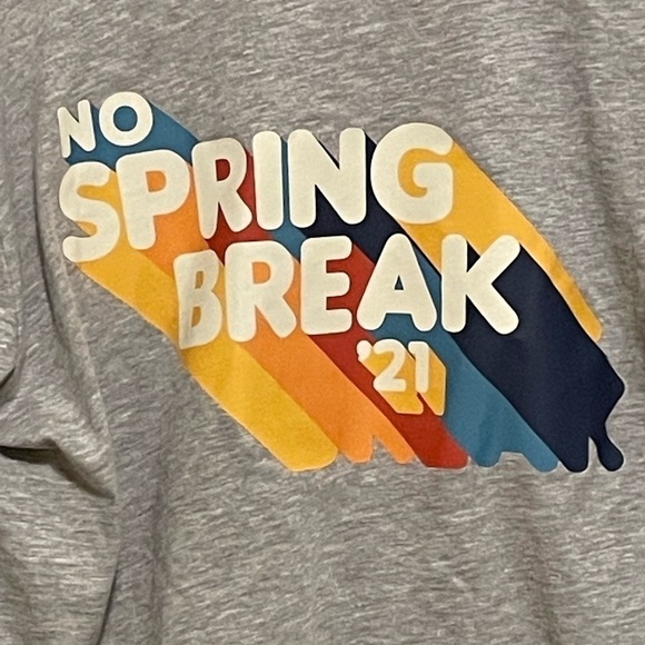 No Spring Break 2021 Washington University Gray Tee Size Medium - Picture 1 of 5